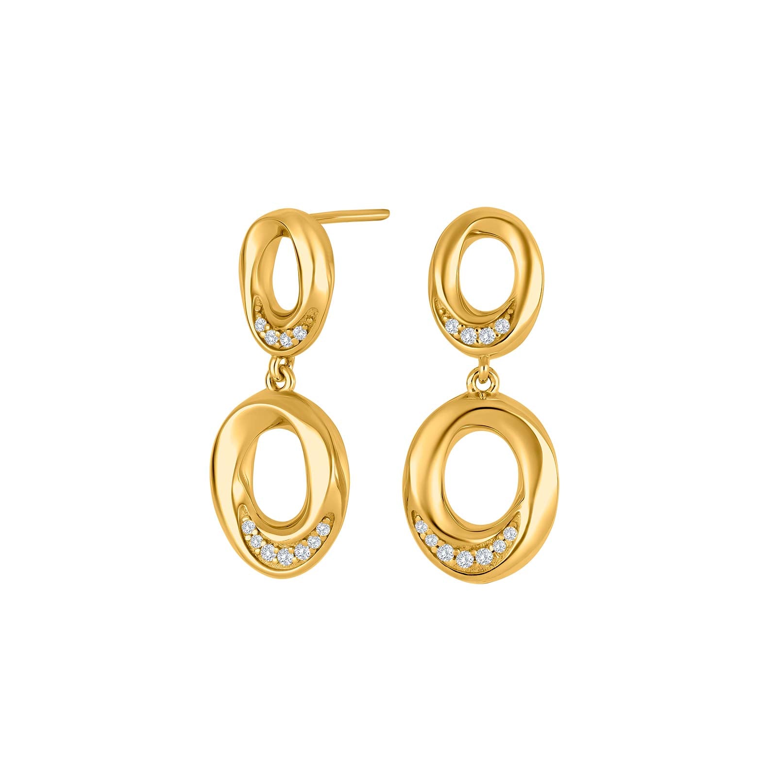 Forgyldt sølv ørehængere OLGANOR, fra Joanli Nor