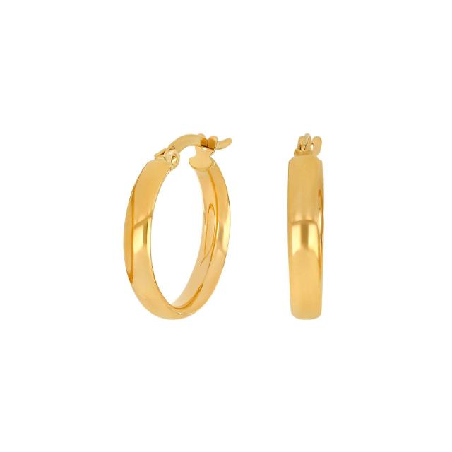 Siersbøl 8kt. guldcreoler 18mm, i gold, fra Siersbøl