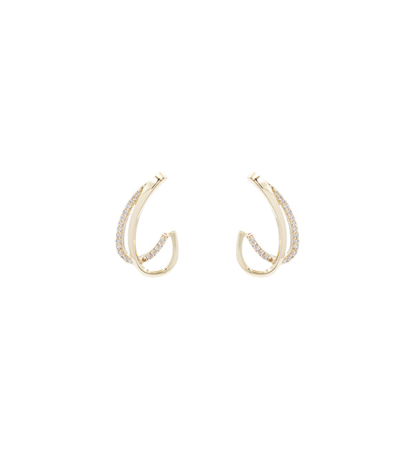 L&G – Ørestikker 8 karat oval zirkonia