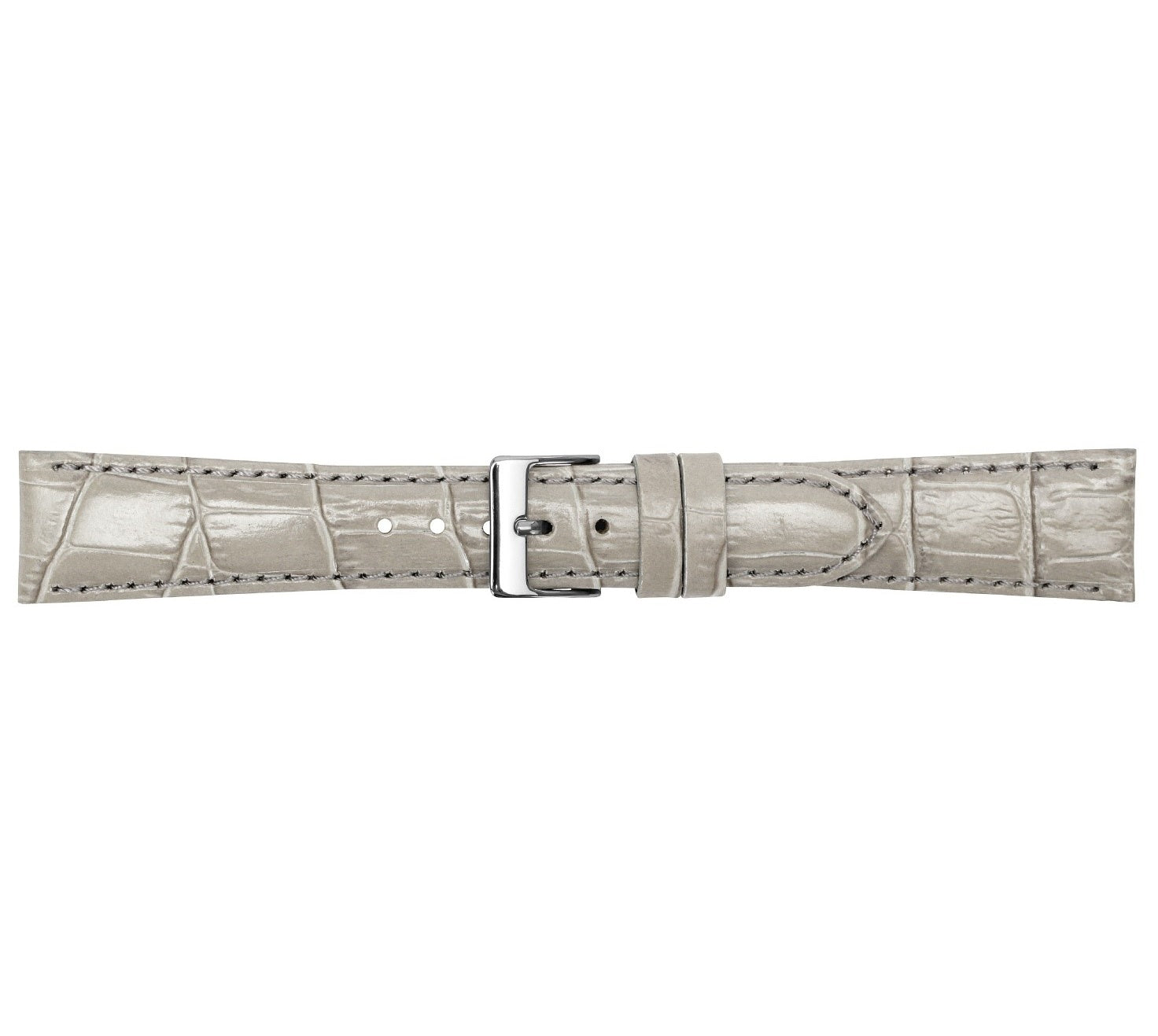 Condor Urrem i mørkegrå blank imiteret alligator skind føres i 12-22mm, fra Romenta