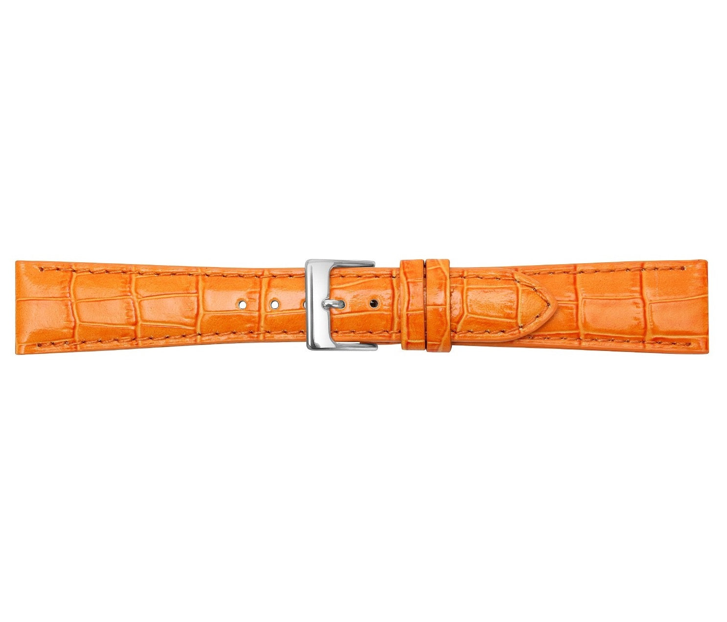 Condor Urrem i orange blank imiteret alligator skind føres i 12-22mm, fra Romenta