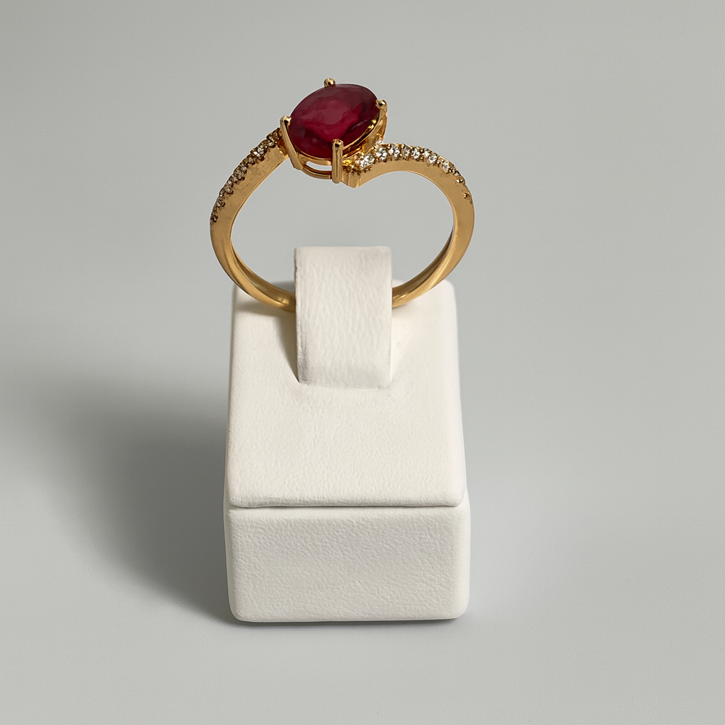 Blomster Ring M. Rubin 14KT. - str 58