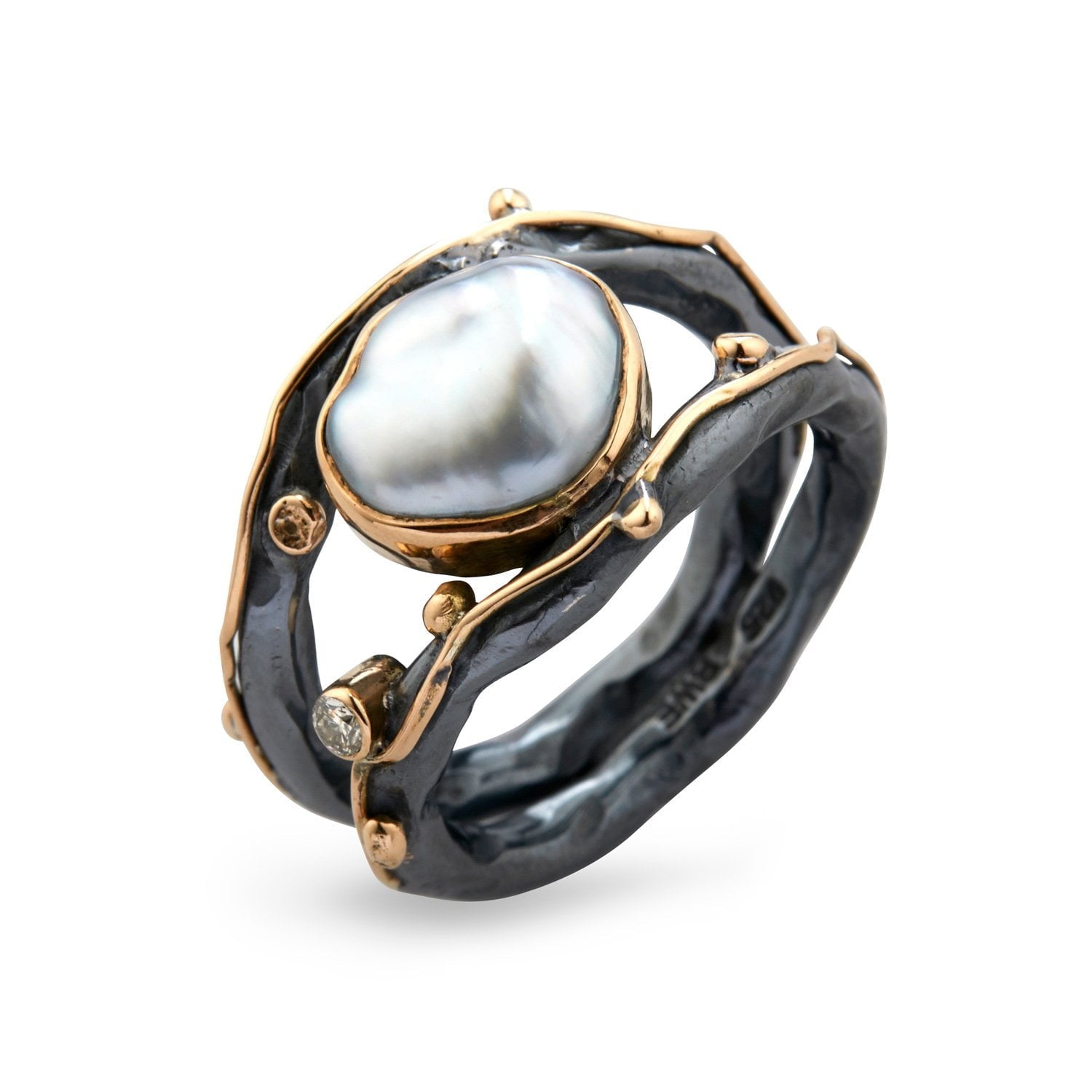 Zeus Dubeca Keshi Perle ring, fra ByBirdie