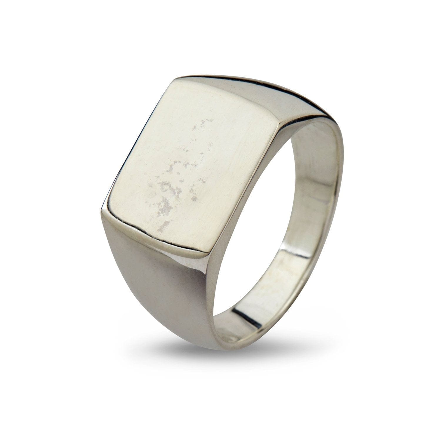 ByBirdie Ring Cushion Polished signetring i 925 sterling sølv set forfra