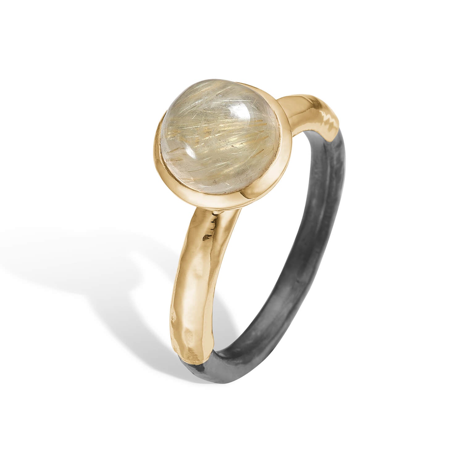 Ring Victoria Rose Rutile Qtz Cab8mm, fra ByBirdie