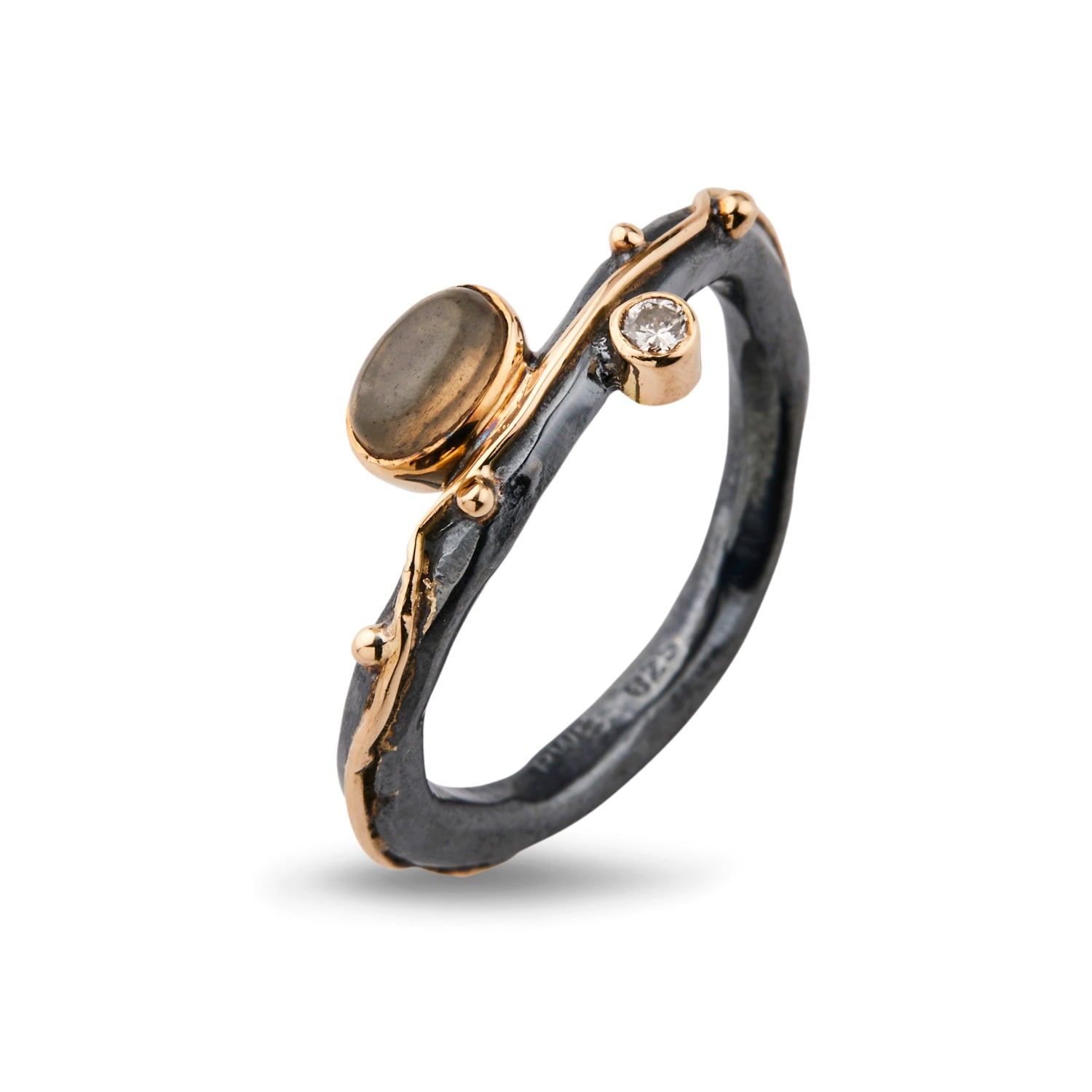 Ring Louise Grey Moon, fra ByBirdie