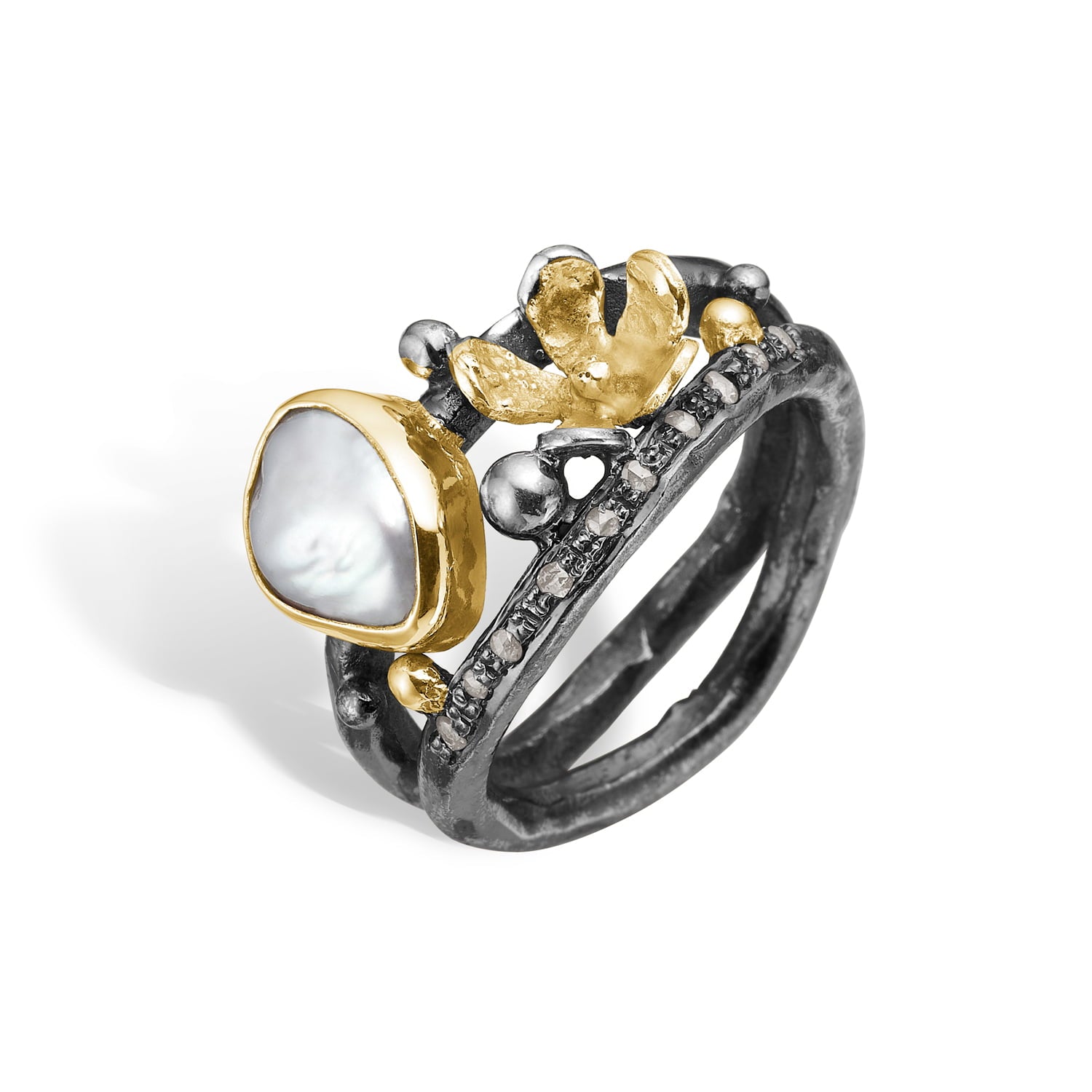 Ring Dubeca Keshi Flower, fra ByBirdie