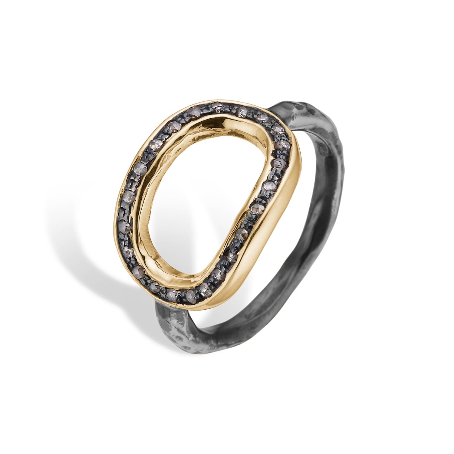 Silhouette Pavé Ring, fra ByBirdie