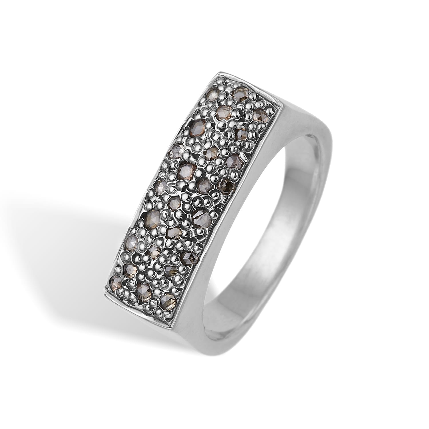 ByBirdie Brooklyn Pavé Ring i 925 sterling sølv med rosenslebne diamanter