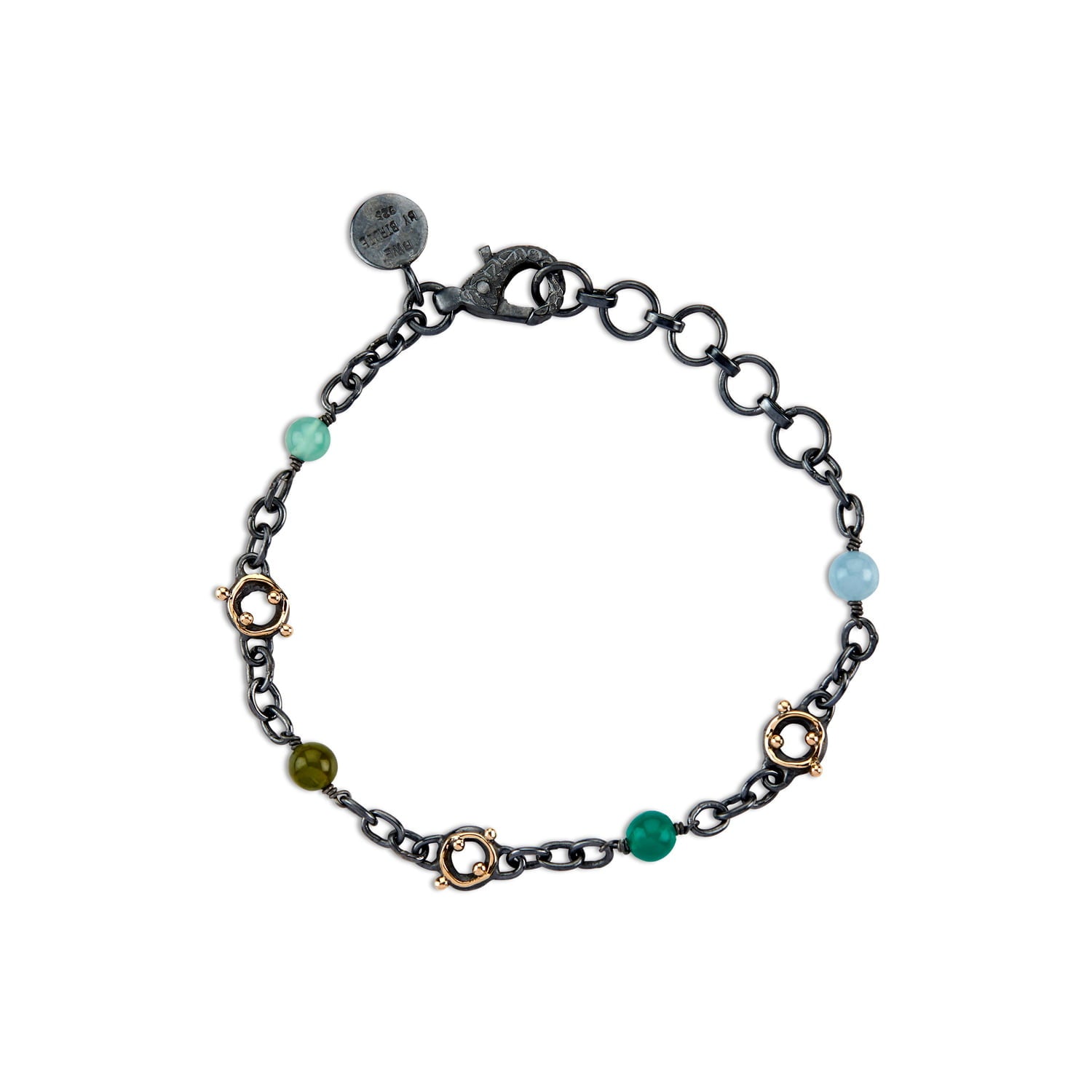 Zeus Stones Blå Grøn Mix Armbånd, fra ByBirdie