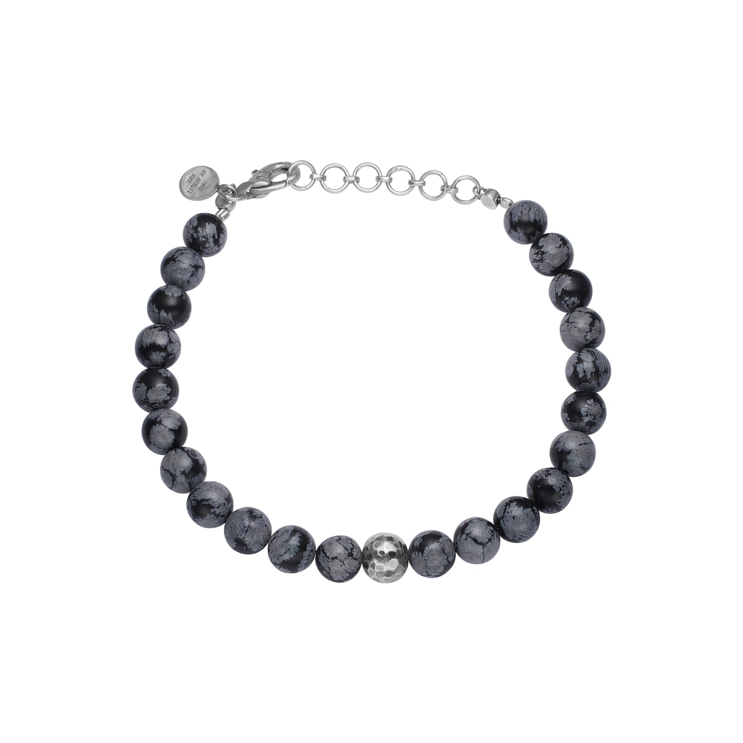 Balder Snowflake Obsidian Armbånd, til female; male; unisex, fra ByBirdie