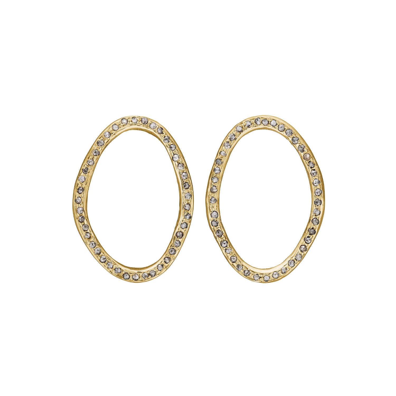 Onassis Oval Gold Pavé (32mm), fra ByBirdie