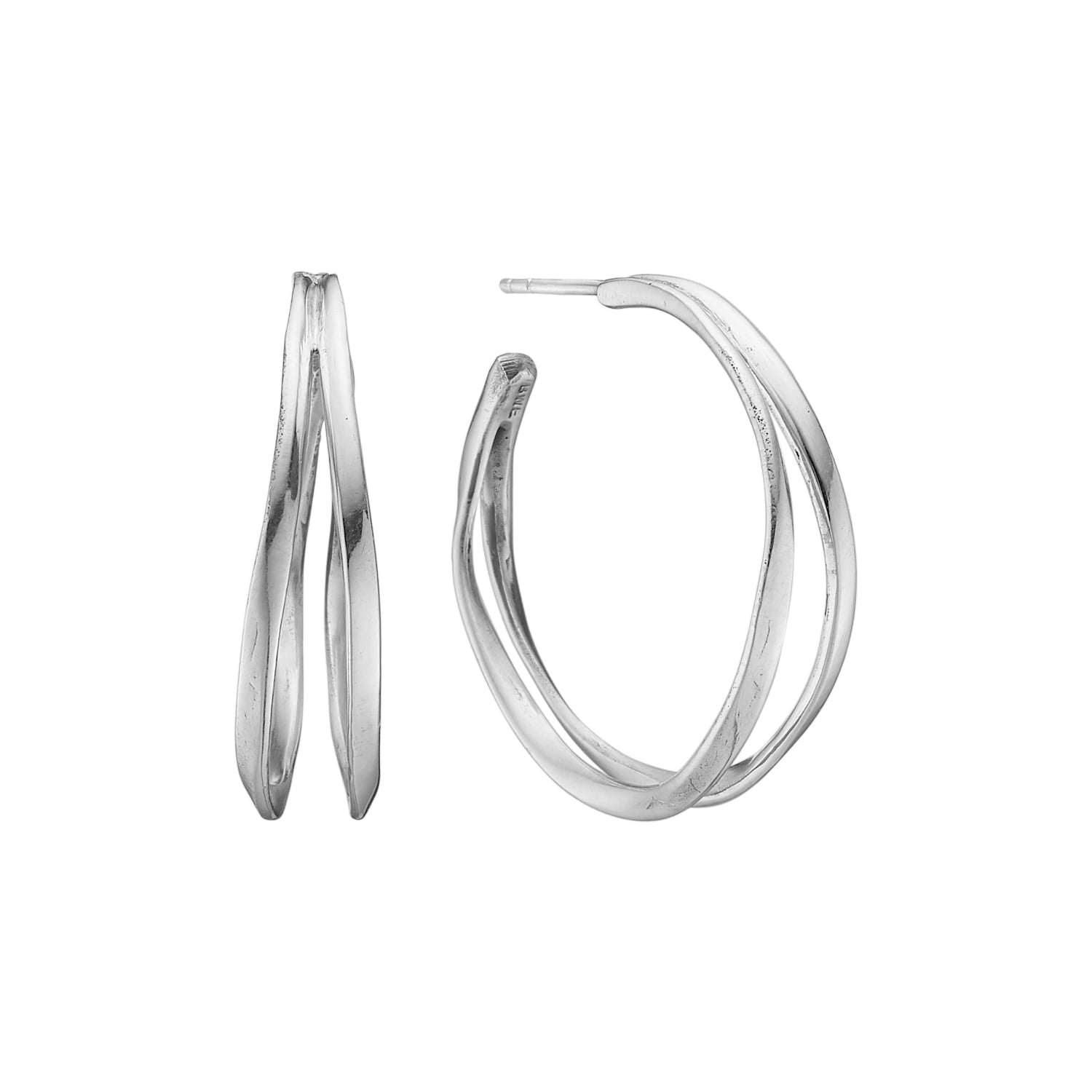 Lotus Silver Creol 30mm, fra ByBirdie