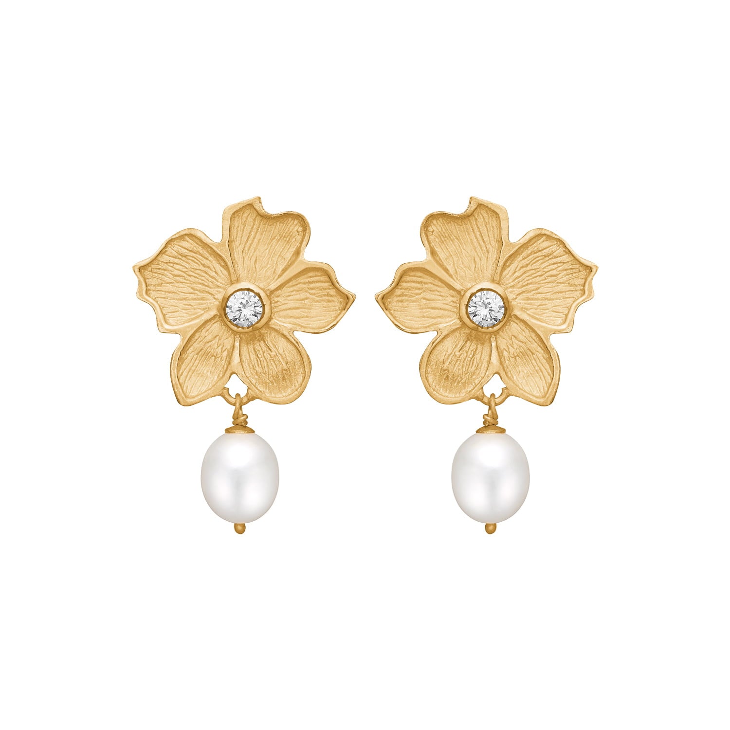 Poppy Zirconia & Pearl (GP) Ørestikkere, fra ByBirdie