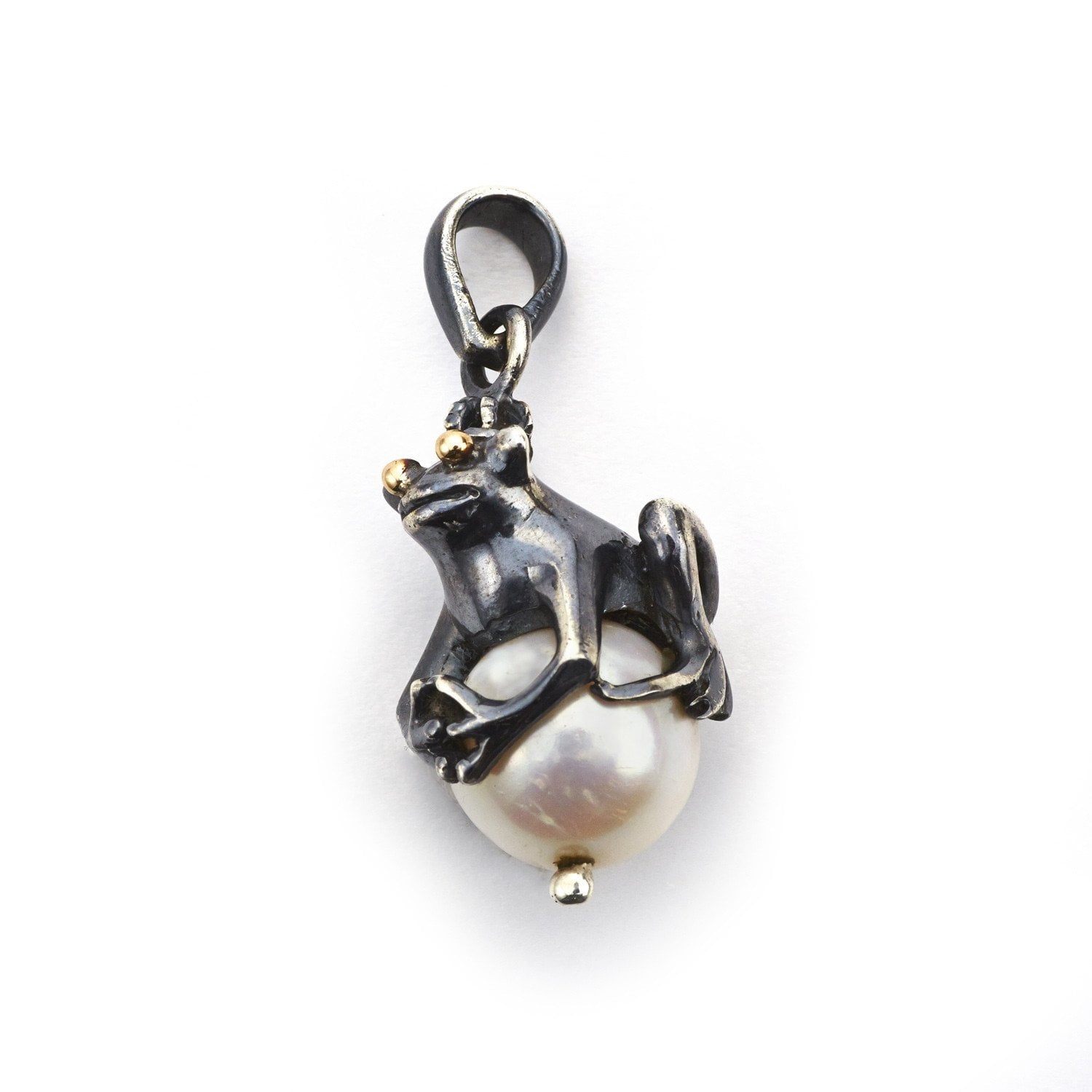 Fairy Frog Perle Vedhæng (S), i sterling-silver; gold, fra ByBirdie
