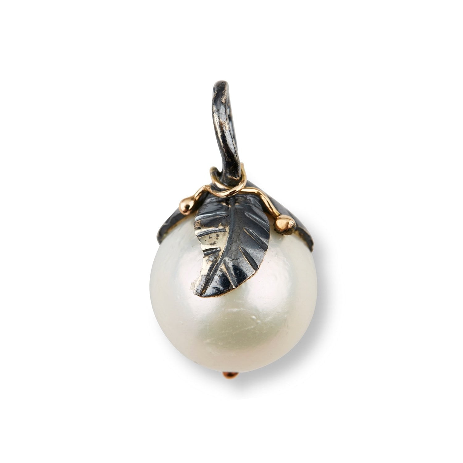 Urban Leaf Drop Perle Vedhæng (L), i gold; sterling-silver, fra ByBirdie
