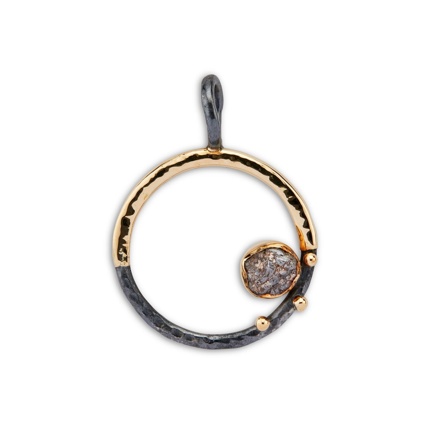 Victoria Raw Vedhæng, i gold; sterling-silver; diamond, fra ByBirdie