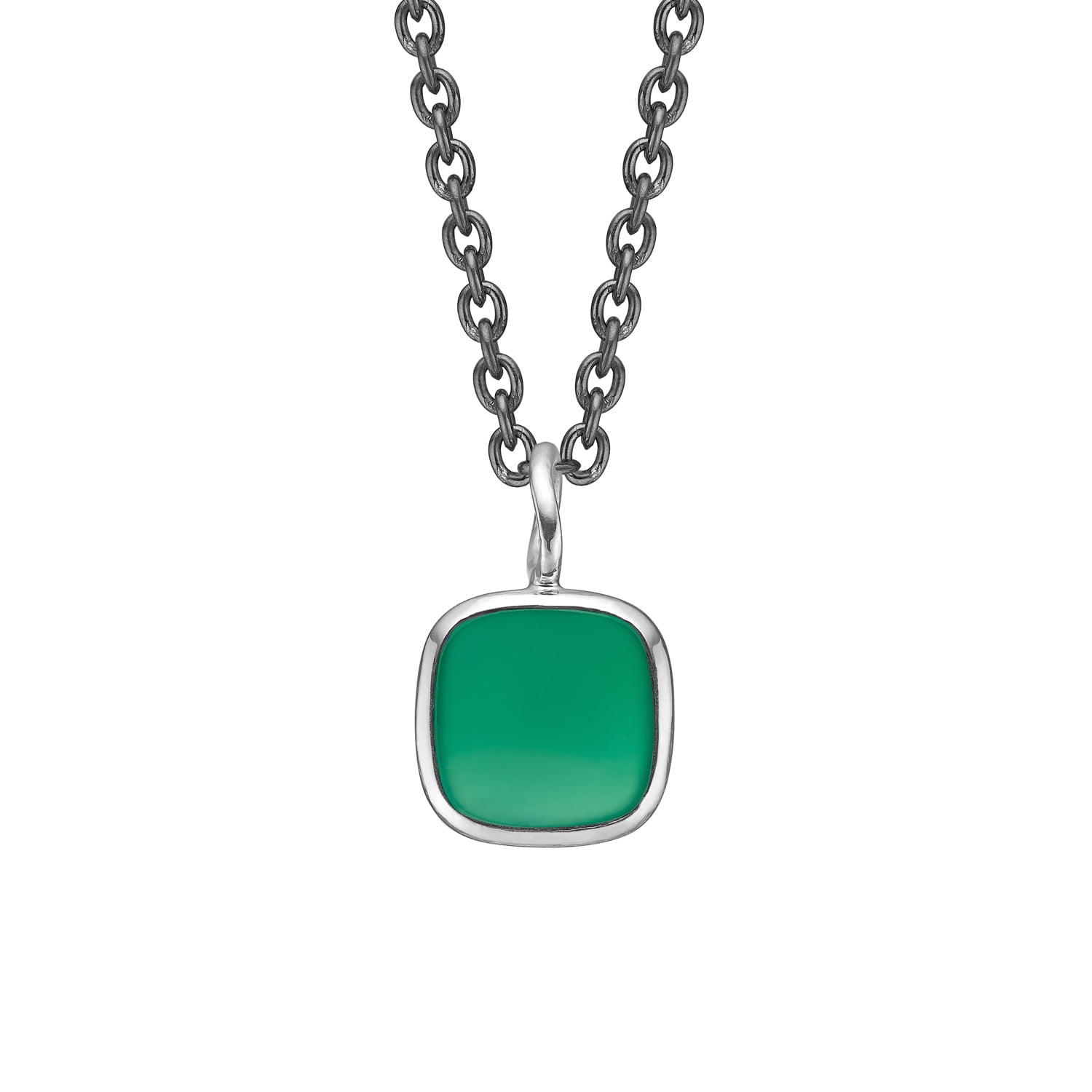 Nordkraft Green Onyx Vedhæng – Smykke i sølv fra ByBirdie – Varenr. 5090291C