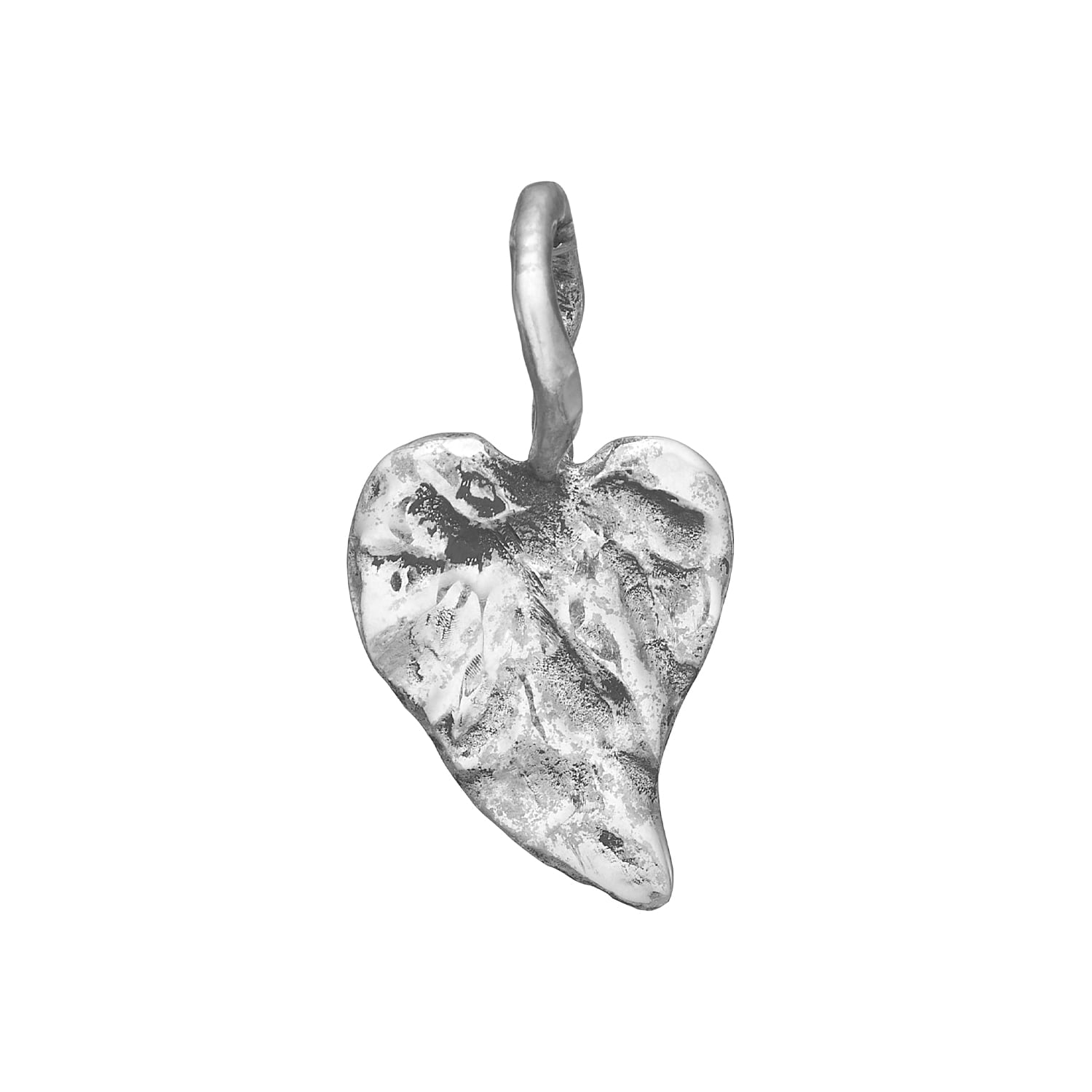 Zenith Heart Silver Plain Vedhæng, i silver, til female, fra ByBirdie