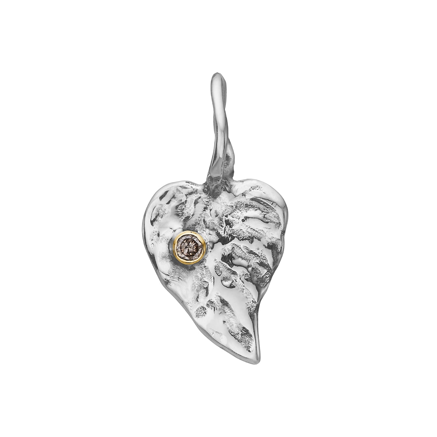 Zenith Heart Silver Vedhæng, i gold; silver, til female, fra ByBirdie