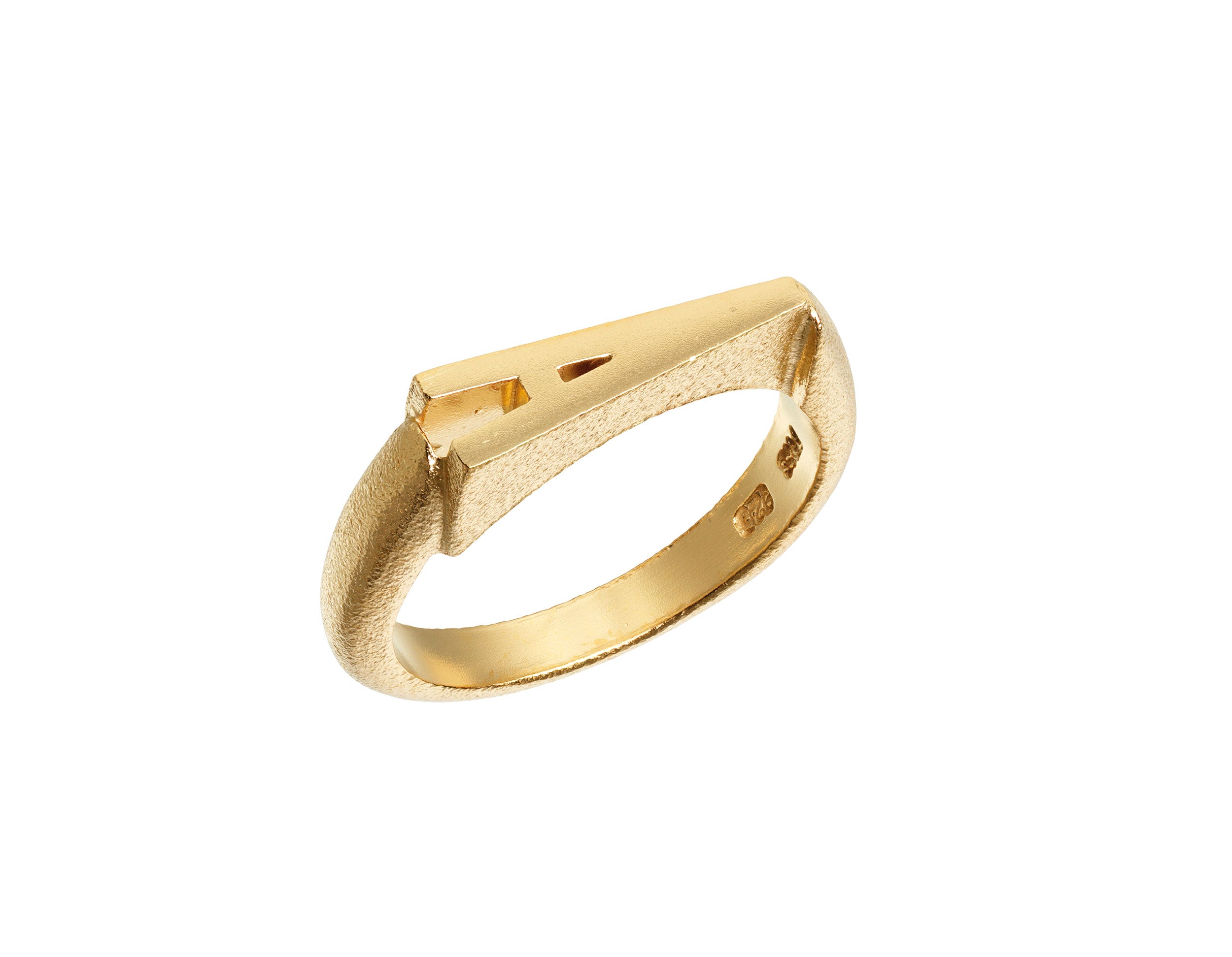 Heiring Initials A Ring i forgyldt sølv – ring i forgyldt 925 sterlingsølv fra Heiring