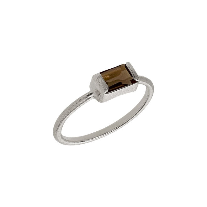 Heiring Square Ring Røgkvarts, fra Heiring