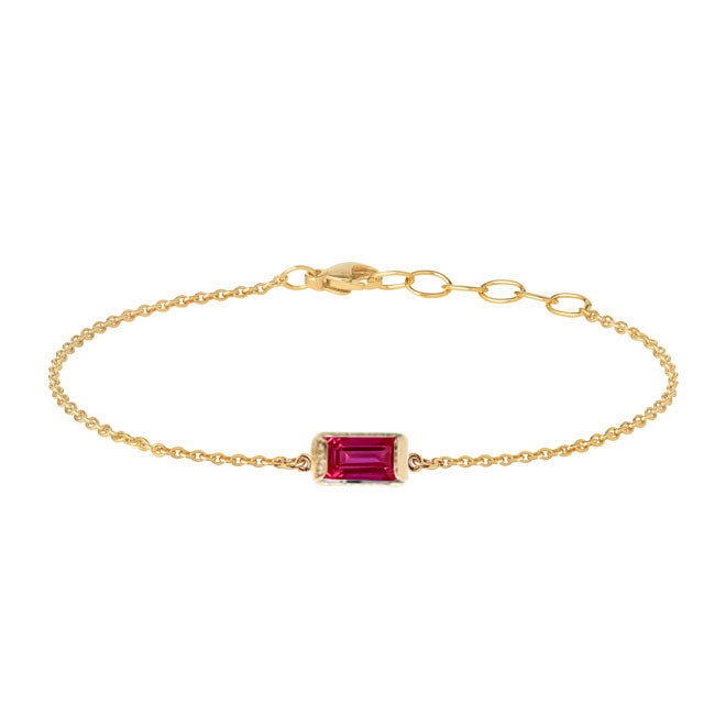 Heiring Square Armbånd Pink Topas, fra Heiring