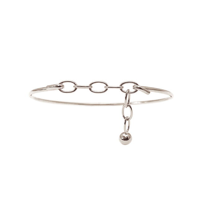Heiring BANGLE WITH CHAIN RHO. – Smykke i sølv fra Heiring – Varenr. 53-3-80RH