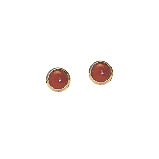 Heiring Koulè Earring with 6mm Mexican agate - Goldplated, i gold; silver, til female, fra Heiring