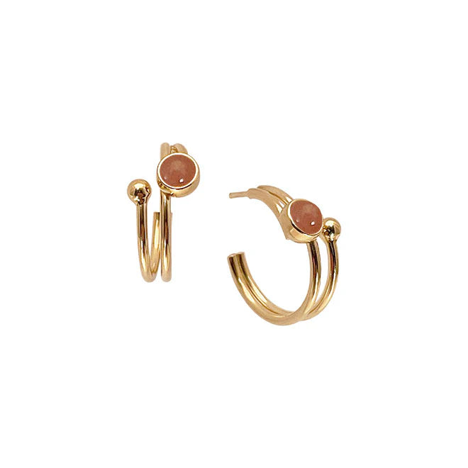 Heiring Horizon creol med peach månesten, i gold; silver, til unisex, fra Heiring