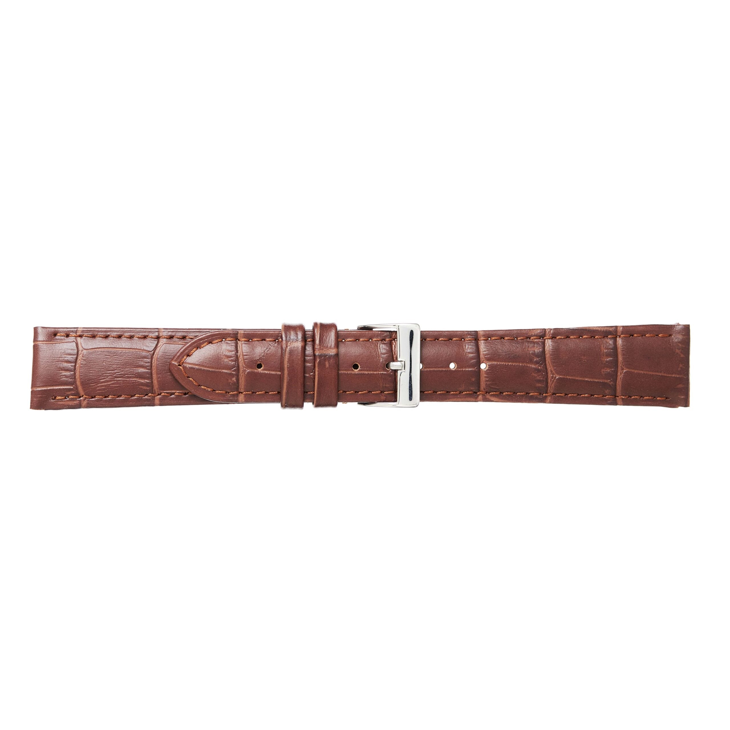 Condor Urrem i mørkebrun mat imiteret alligator skind føres i 12-24mm, fra Romenta