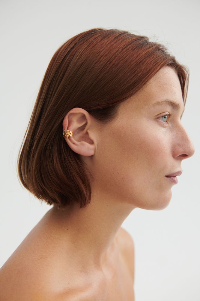 Pernille Corydon Wild Poppy Earcuff Forgyldt, fra Pernille Corydon