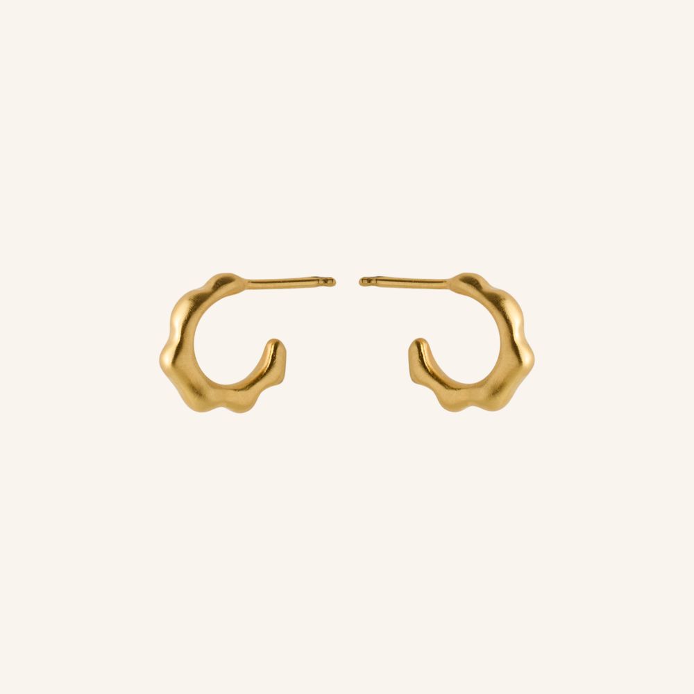 Pernille Corydon Small Aqua Hoops Forgyldt, fra Pernille Corydon