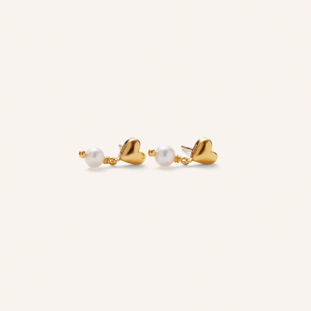 Pernill Corydon White Adore Earsticks - e-507-gp