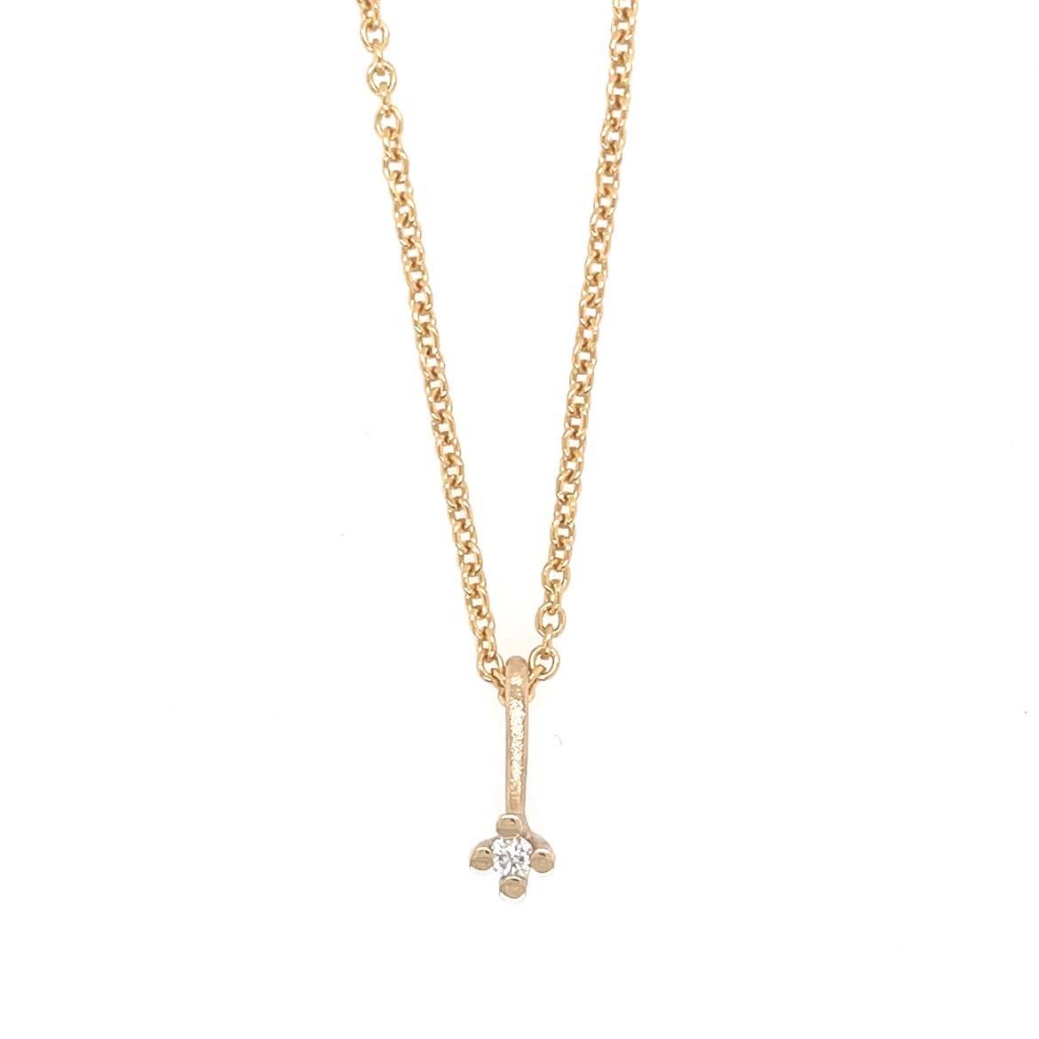 Heiring 14K. Vedhæng M. Diamant ekskl. kæde., fra Heiring