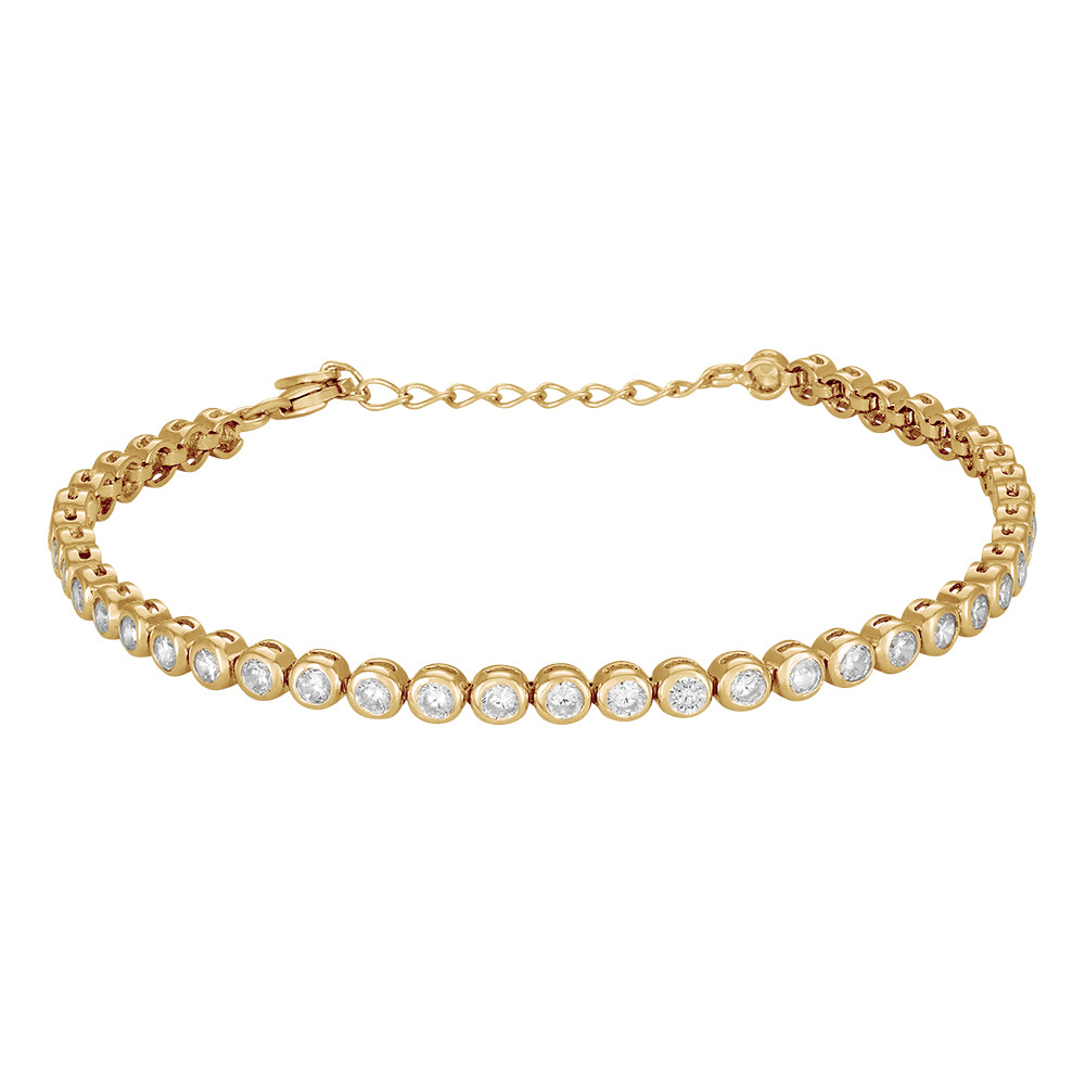 Forgyldt sølv tennisarmbånd EMMYNOR 3,6mm, fra Joanli Nor