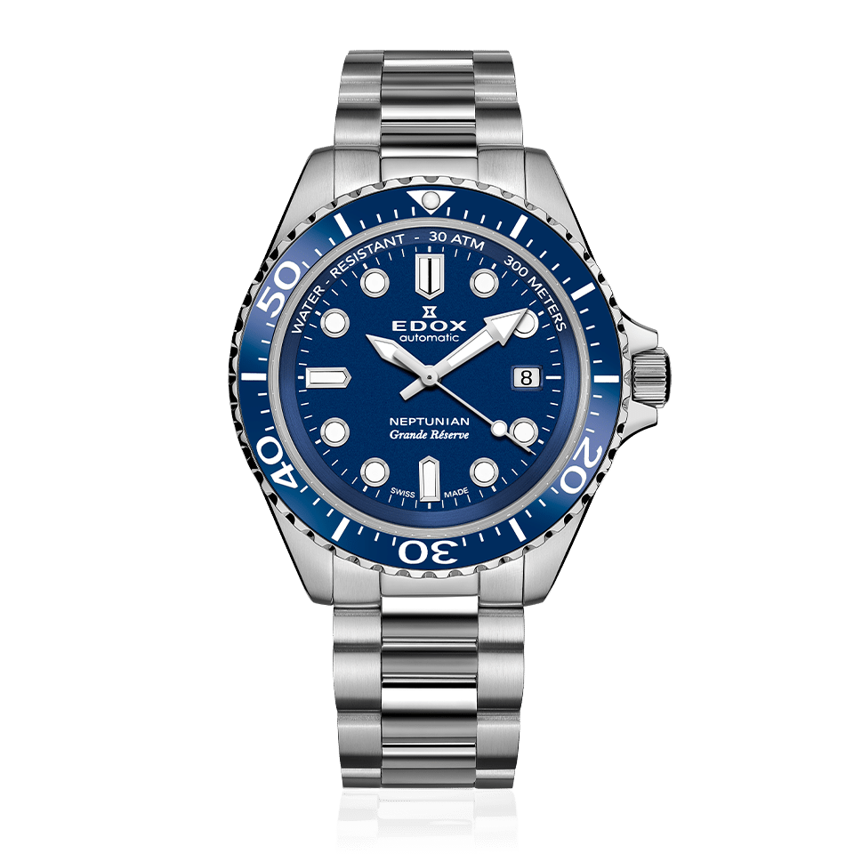 EDOX - Neptunian Grande Réserve Date Automatic, fra Edox