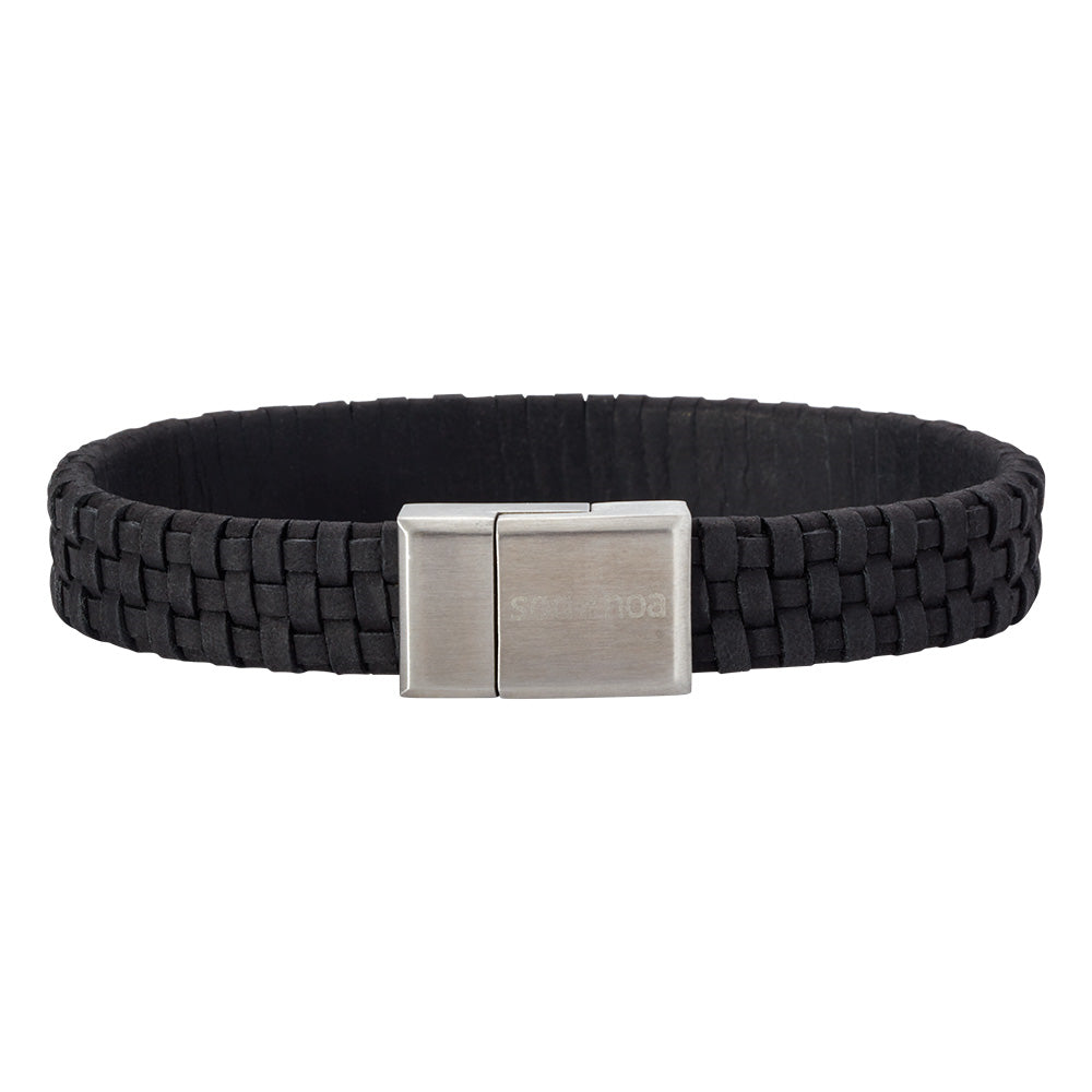 SON armbånd sort kalveskind 23cm 12mm 23, fra SON of NOA