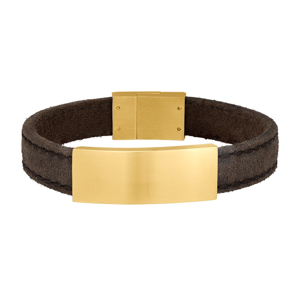SON armbånd mørkebrun kalveskind 19cm 12mm 19, fra SON of NOA