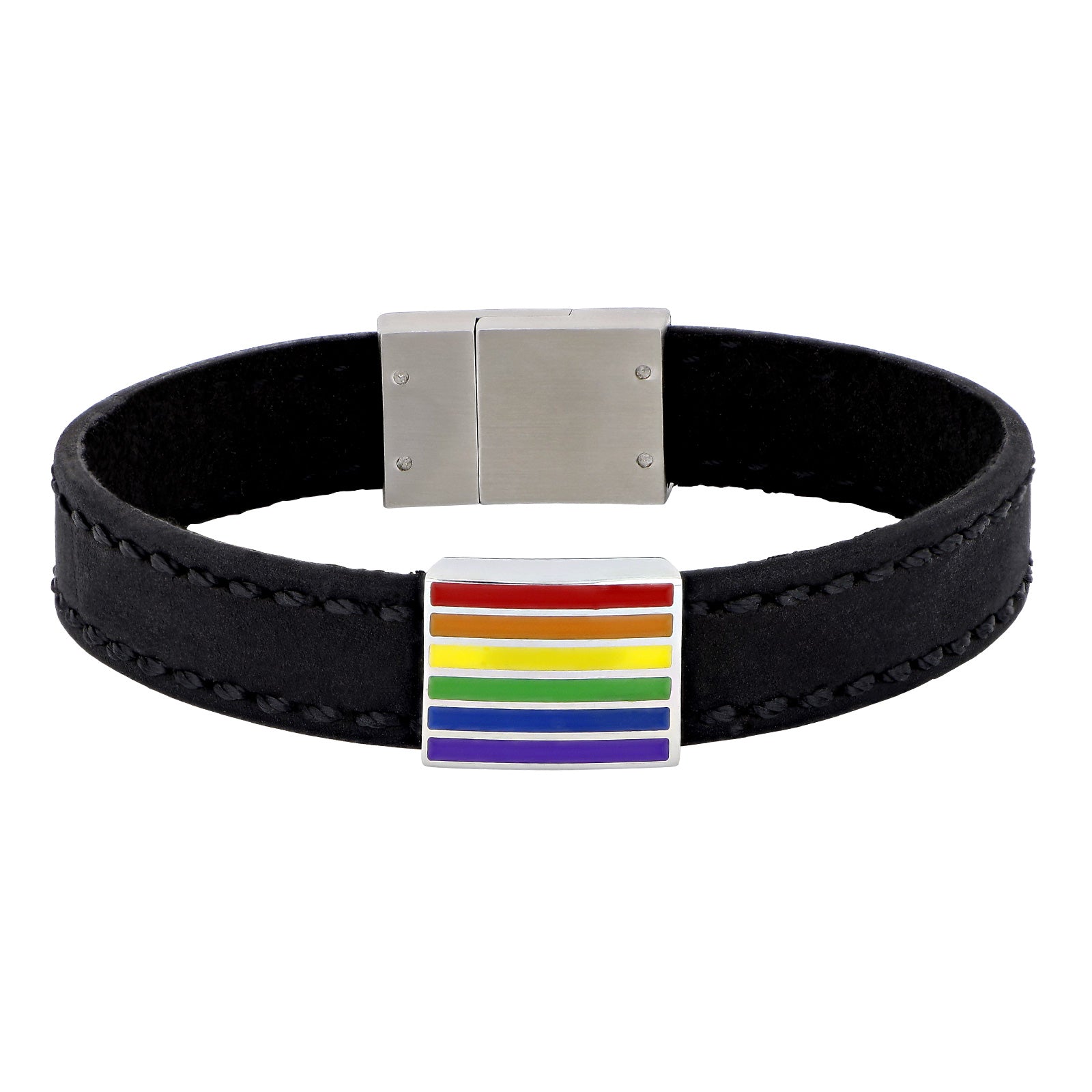 SON armbånd sort kalveskind 19cm LGBT 19, fra SON of NOA