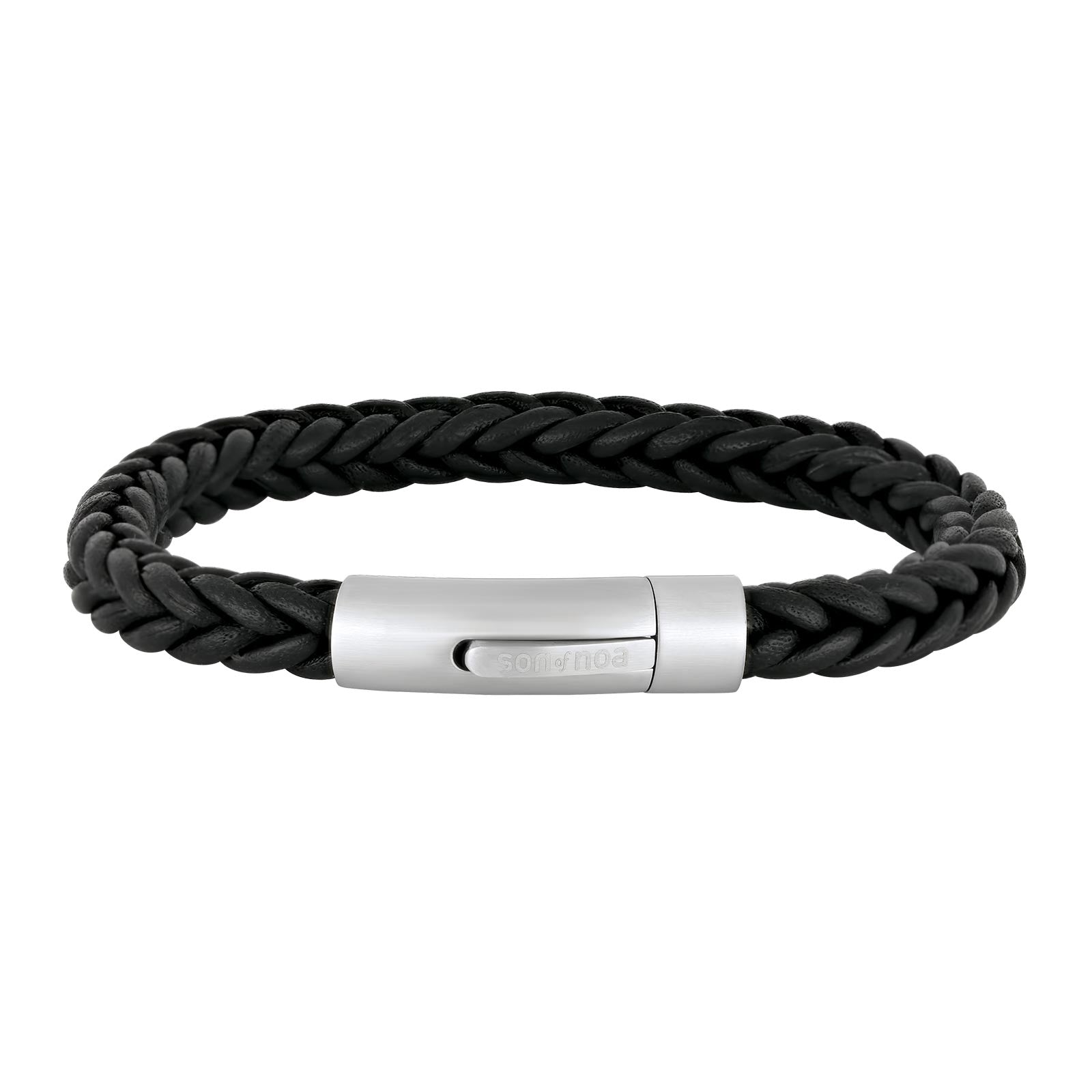 SON armbånd sort kalveskind 19cm 19, fra SON of NOA