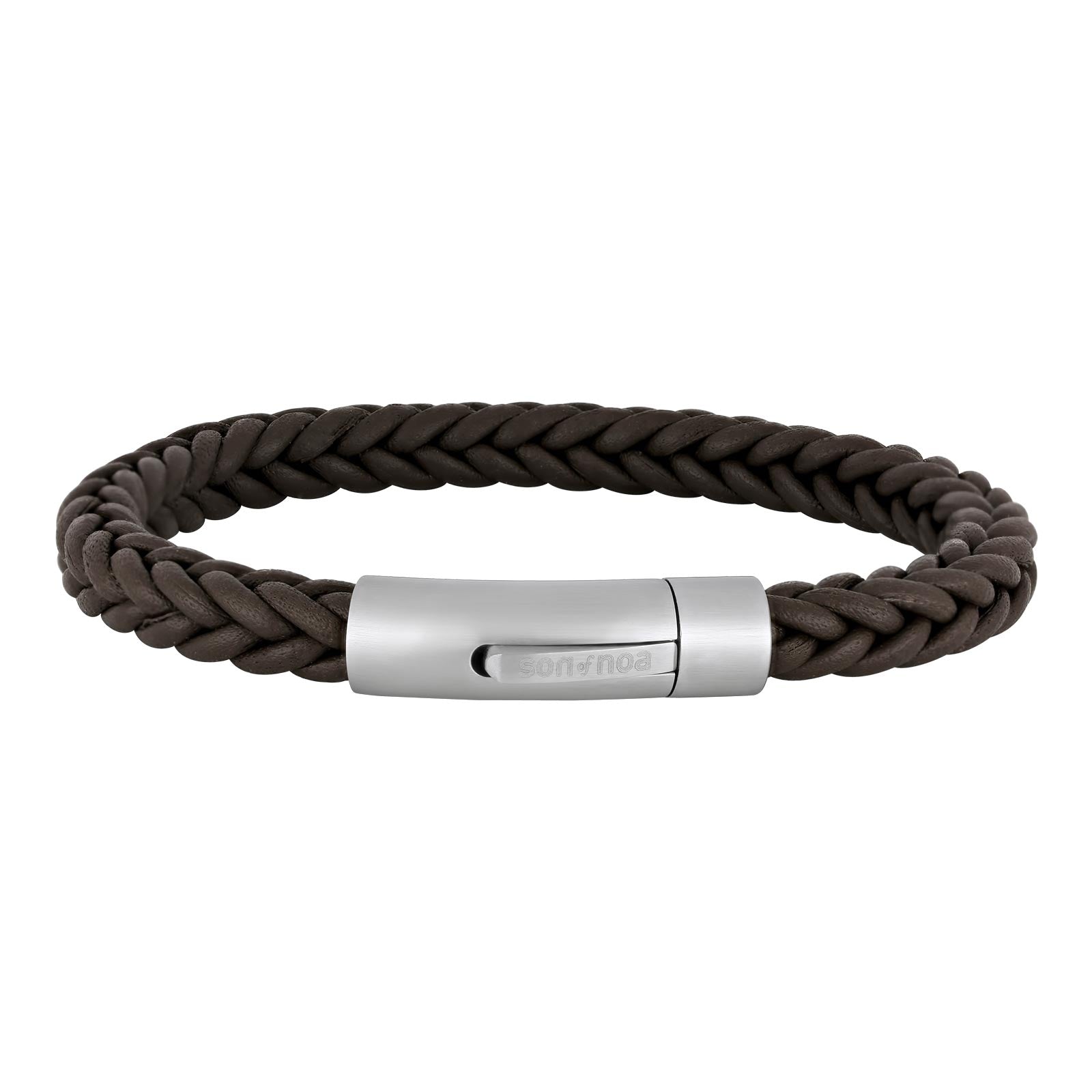 SON armbånd mørkebrun kalveskind 19cm 19, fra SON of NOA