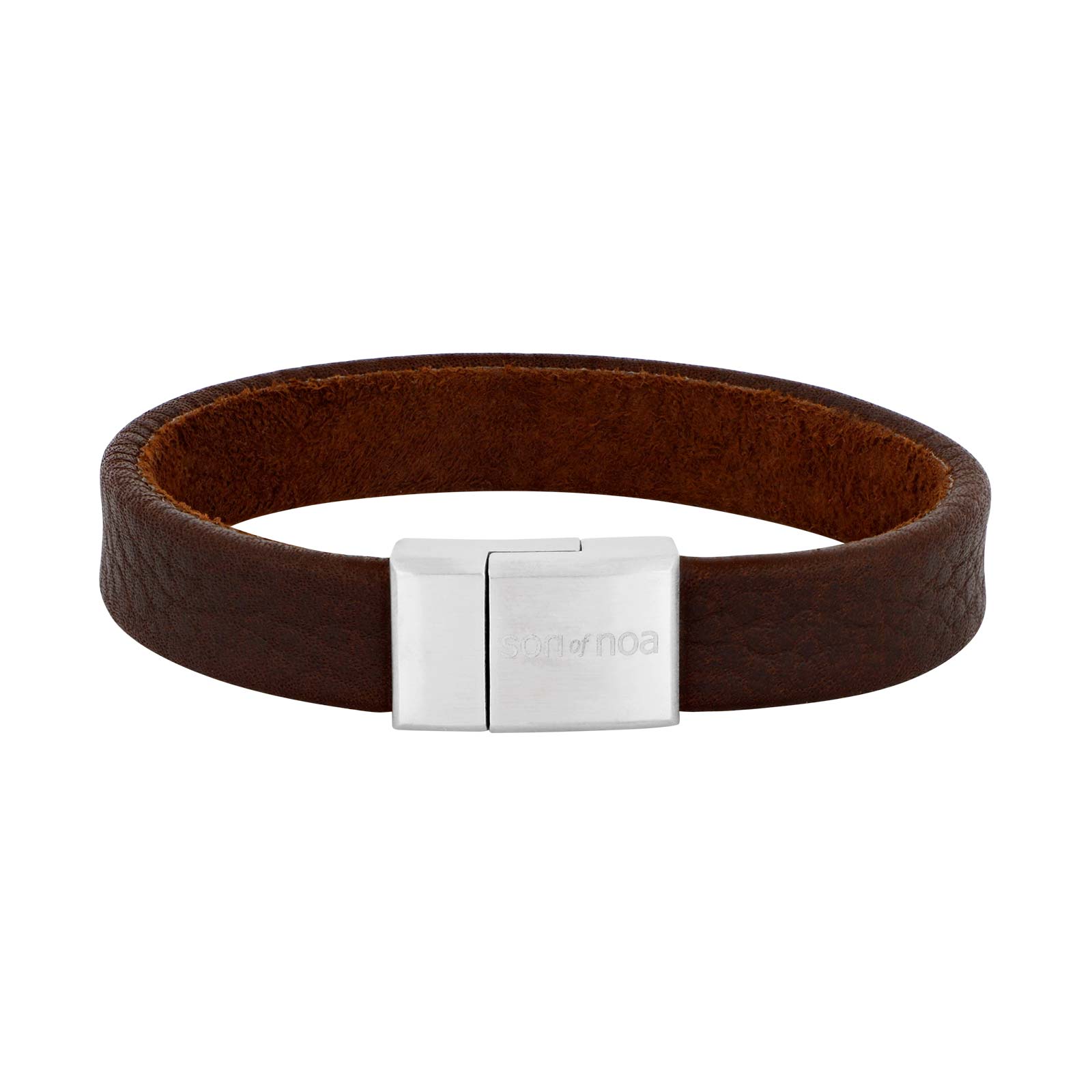 SON armbånd mørkebrun kalveskind 19cm, fra SON of NOA