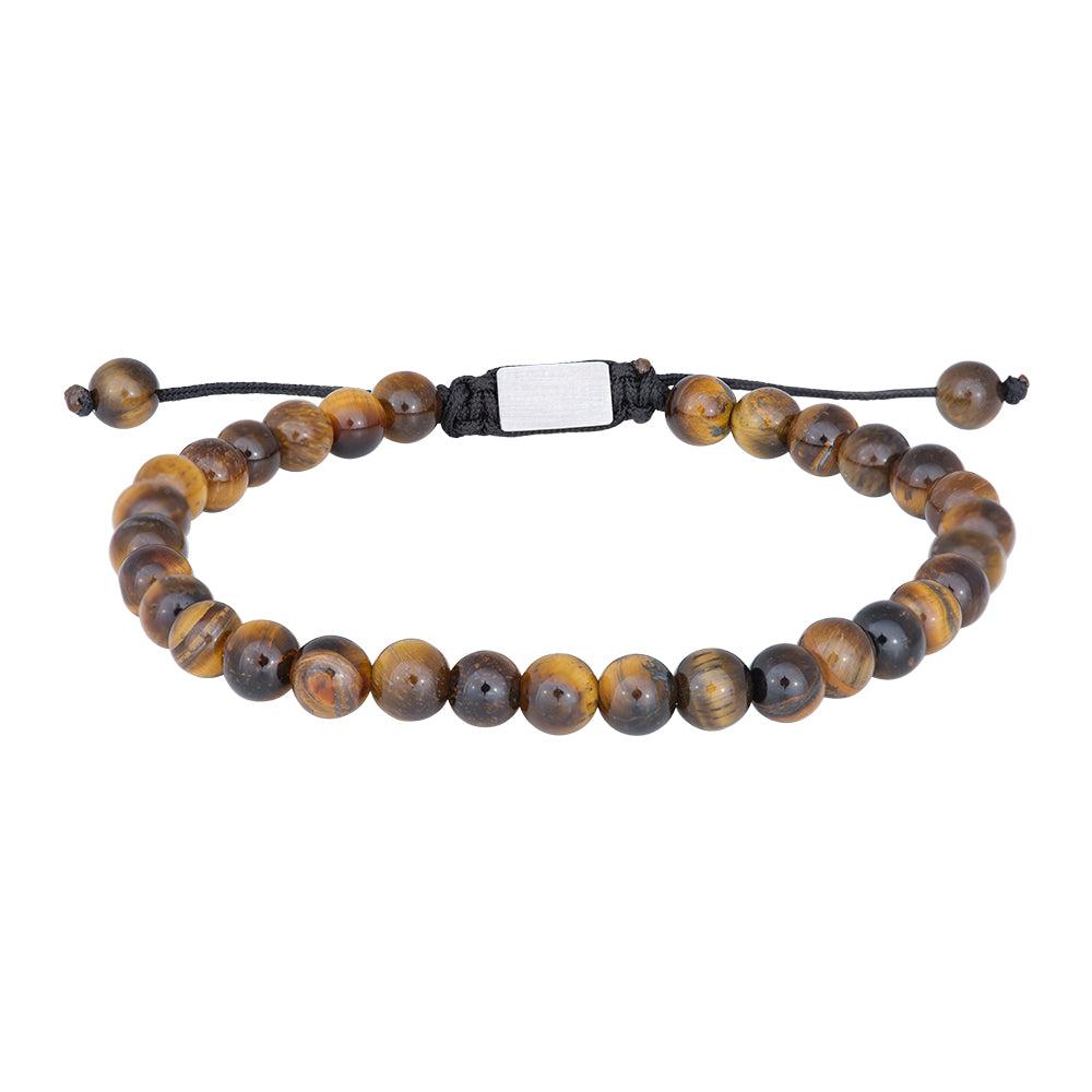 SON armbånd yellow tiger eye 19 - 25cm, fra SON of NOA