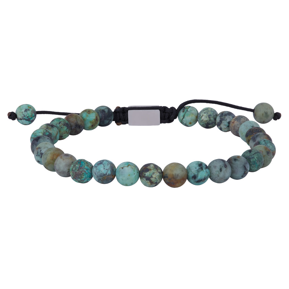 SON armbånd African Turquoise matt 19cm - 25cm, fra SON of NOA