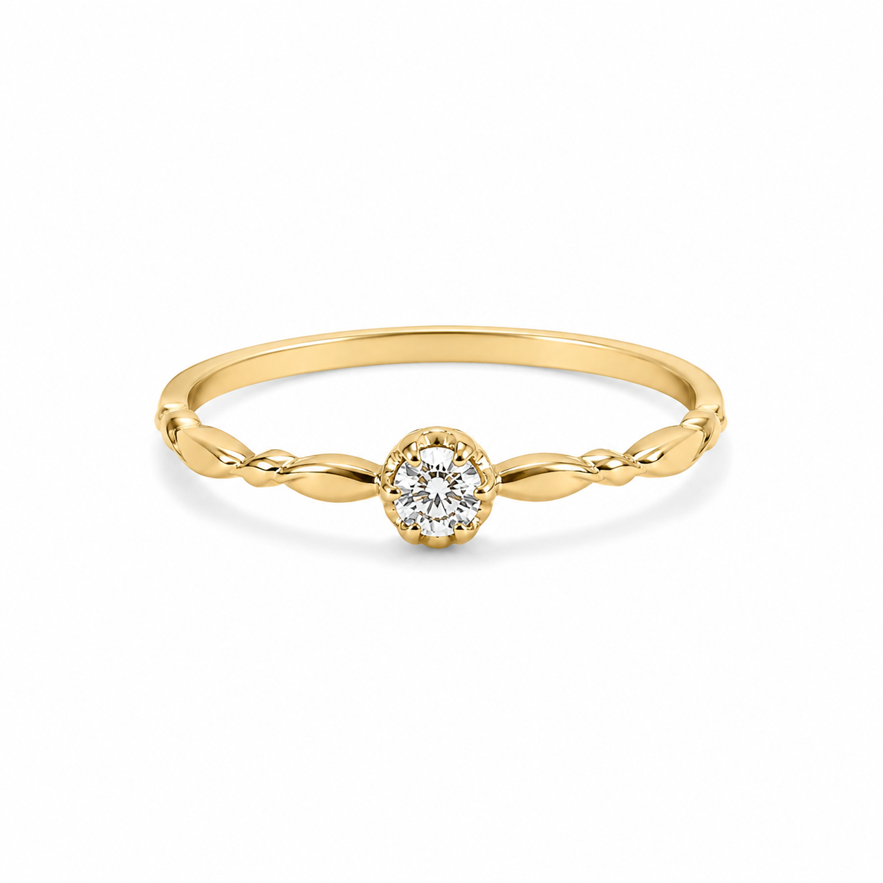 Diamant Guldring 14kt STR 54