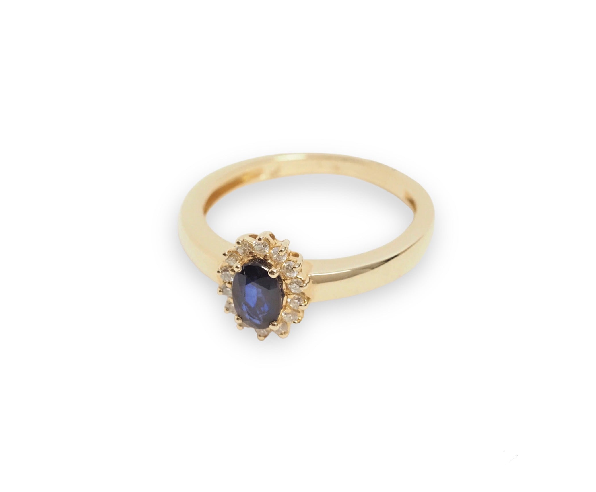 Blomster Ring M. Safir, i gold, til other; female, fra Blomster Jewellery