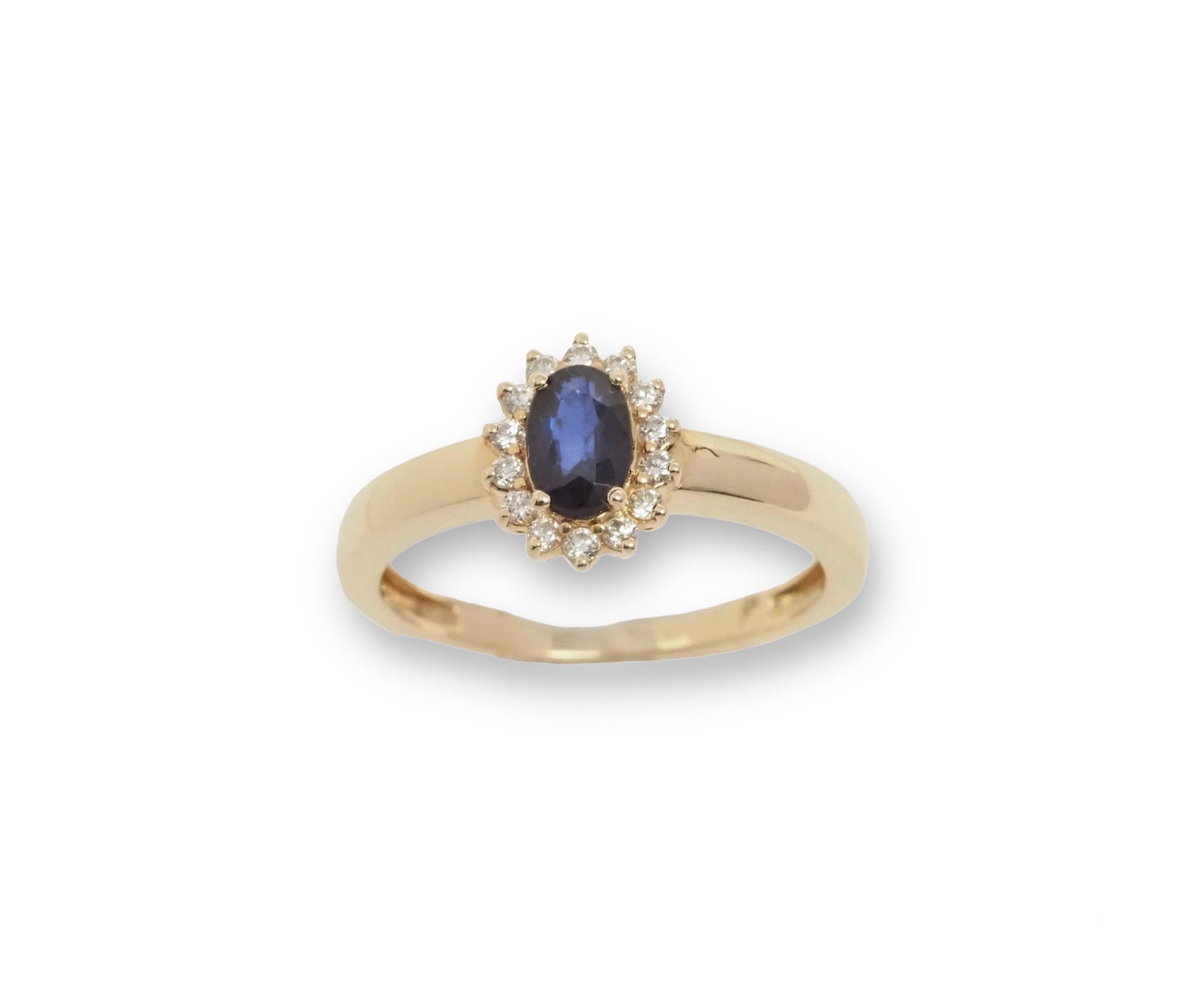 Blomster Ring M. Safir, i gold, til other; female, fra Blomster Jewellery