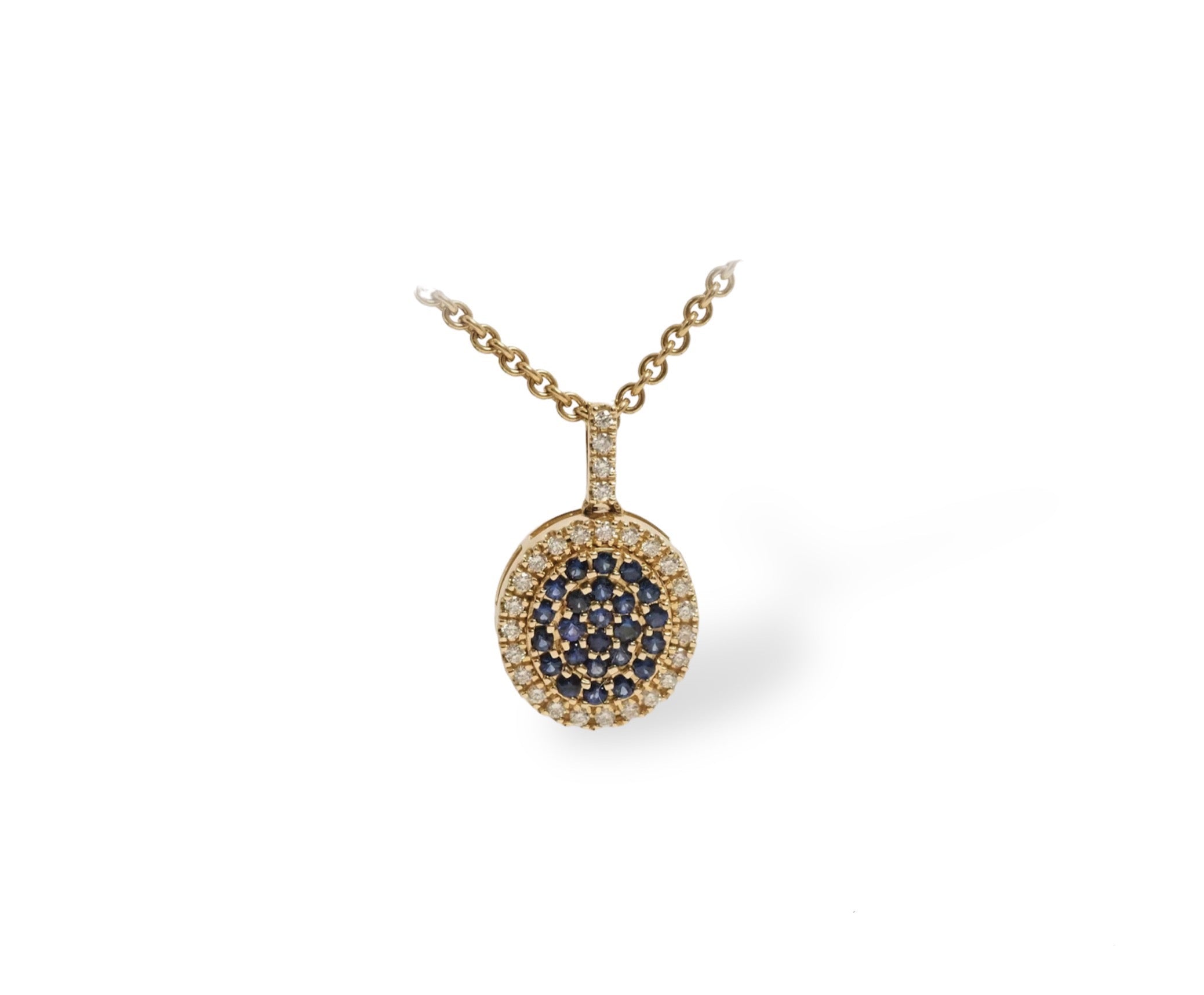 Blomster Vedhæng M. Safir 14KT., i gold, til other; female, fra Blomster Jewellery