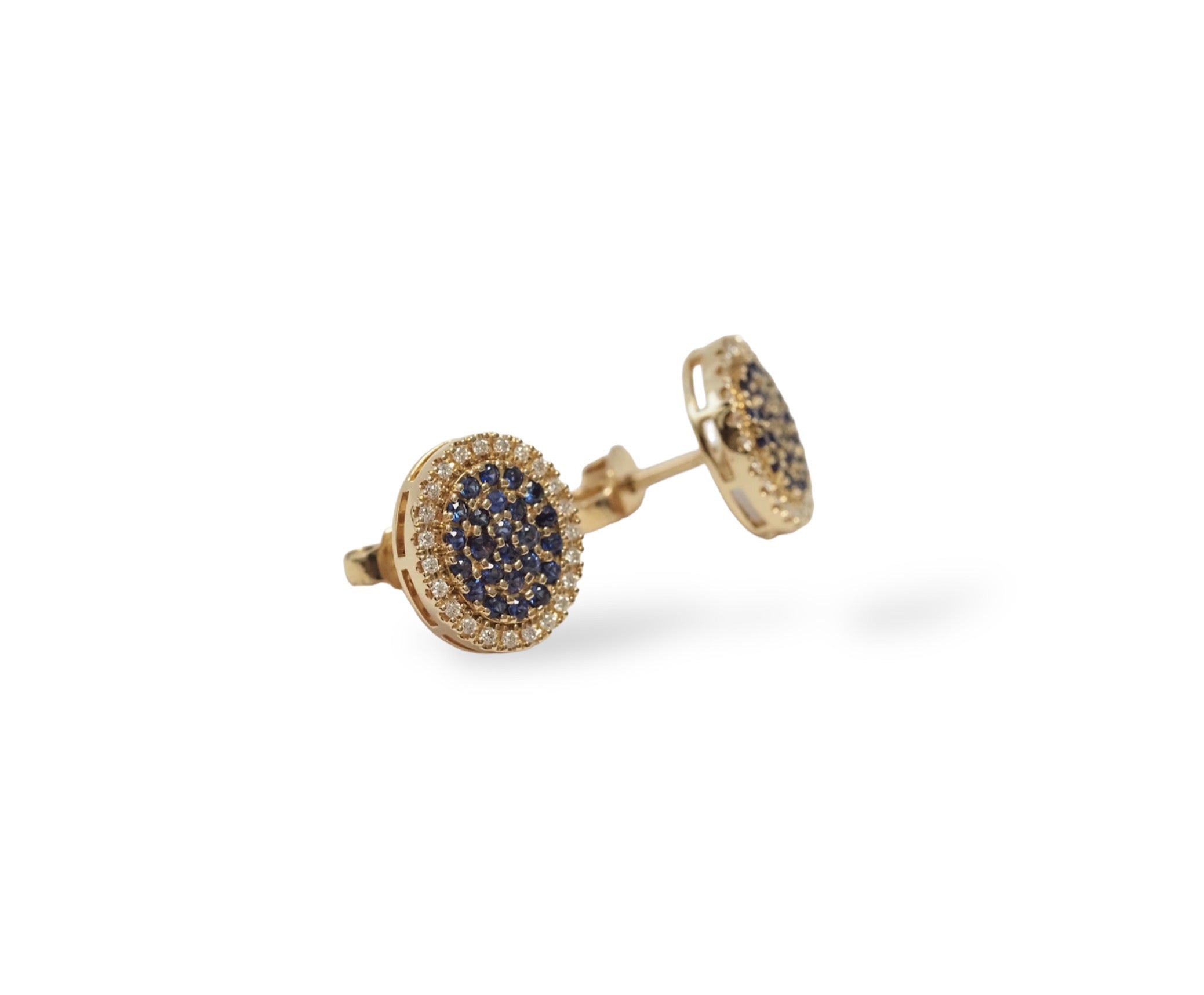 Blomster Ørestikkere M. Safir 14KT, fra Blomster Jewellery